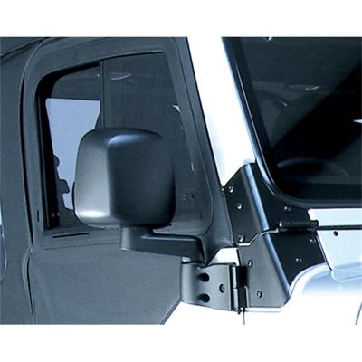 Door Mirror Right Black fits the Passenger side of 03-06 Wrangler TJ