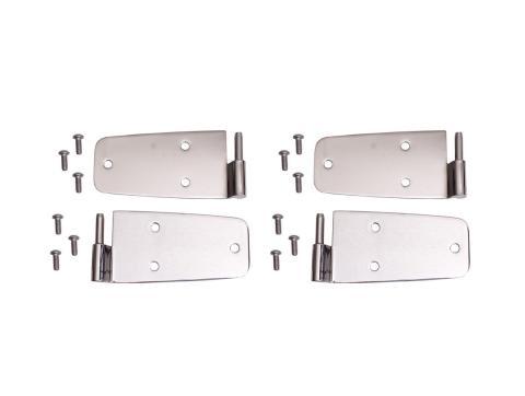 Door Hinge Kit Stainless Steel 76-93 Jeep CJ/Wrangler YJ Rugged Ridge
