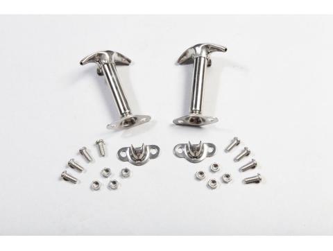 Hood Catch Kit Stainless Steel 41-95 Jeep CJ/Wrangler YJ Rugged Ridge