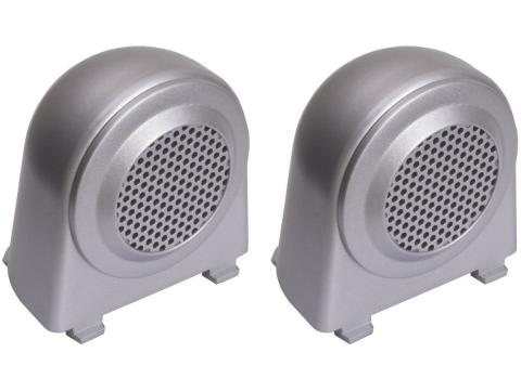 Tweeter Speaker Enclosures Brushed Silver 07-10 Jeep Wrangler JK Rugged Ridge