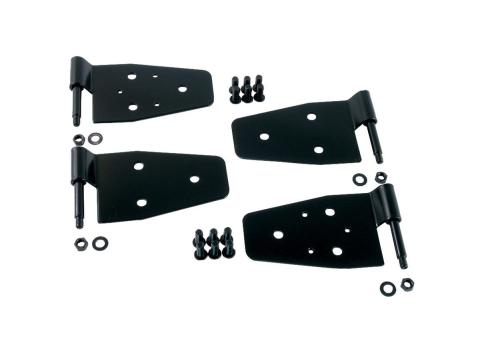 Door Hinge Kit Black 87-06 Jeep Wrangler TJ Rugged Ridge
