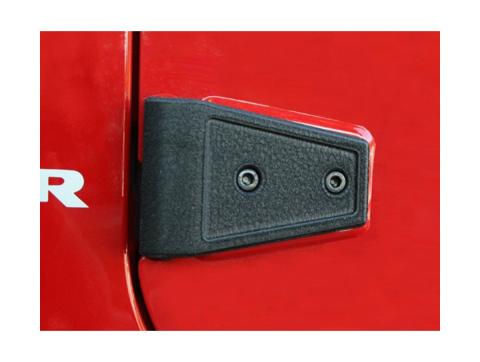 Door Hinge Cover Kit Black 07-18 Jeep Wrangler JK Rugged Ridge