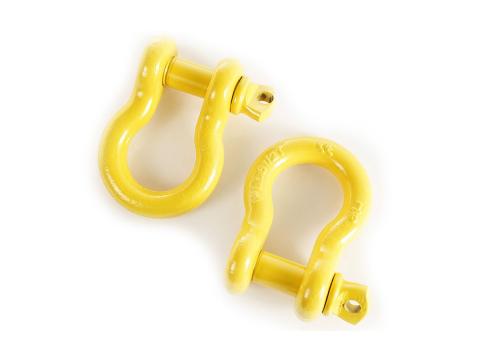 D-Ring Shackle Kit 7/8 Inch Yellow Pair Rugged Ridge