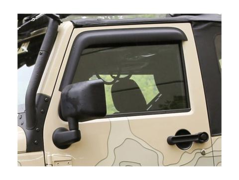 Window Visors Matte Black 07-18 2-Door Wrangler Rugged Ridge