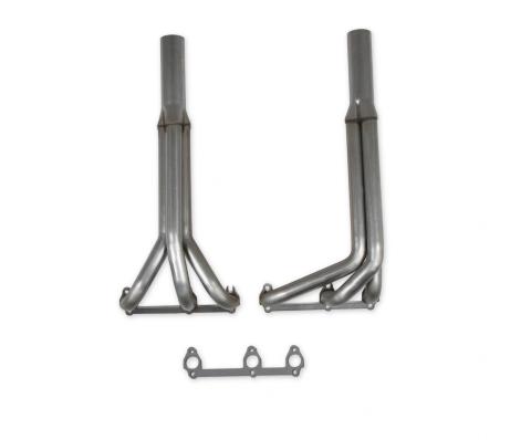 Upright Headers Gm 2.8/3.1/3.4L V6 Round Port Upright Headers 1-5/8 Inch Primary 20 Inch Long 27 Inch Tall 2-1/2 Inch X 10 Inch Collector 409SS Natural Finish FlowTech