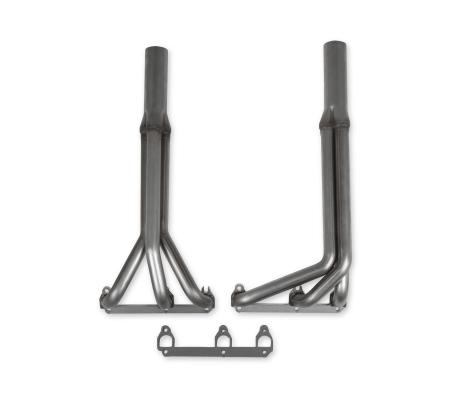 Upright Headers Gm 2.8/3.1/3.4L V6 D-Port Upright Headers 1-1/2 Inch Primary 20 Inch Long 27 Inch Tall 2-1/2 Inch X 10 Inch Collector 409SS Natural Finish FlowTech