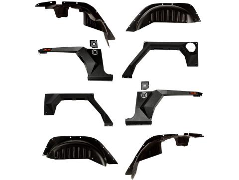 XHD Armor Fender Kit Liner 07-18 Jeep Wrangler JK 2 Door Rugged Ridge