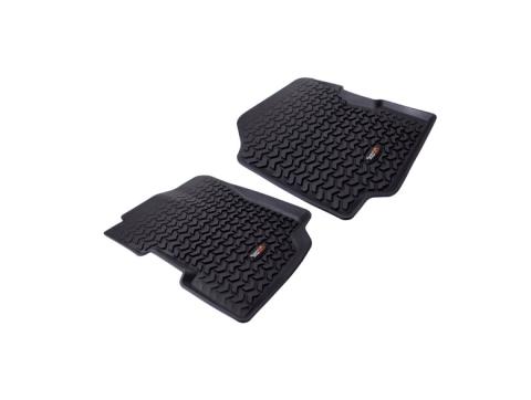 All Terrain Floor Liner Front Pair Black 76-95 CJ5/CJ7/CJ8/Wrangler Rugged Ridge