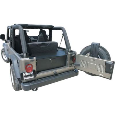 Cargo Security Drawer - 97-06 Wrangler TJ {Rear Seats Must Be Removed on Non-Unlimited Models} Black Tuffy Security Products