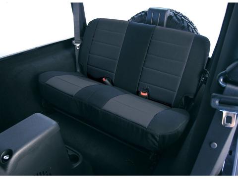 Neoprene Seat Cover Rugged Ridge Rear Black 80-95 Wrangler Rugged Ridge