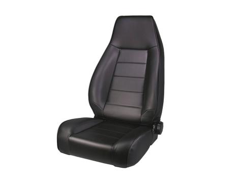 Seat High-Back Front Reclinable Black Denim 76-02 CJ/Wrangler Rugged Ridge