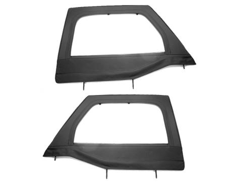 Door Kit Front Upper Black Diamond 07-18 Jeep Wrangler JK Rugged Ridge