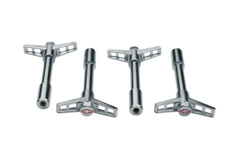 Engine Valve Cover Wing Nuts Steel Chrome Red Bowtie Logo 1/4-20 Thread 4pc Red Bowtie Chevrolet Performance Parts