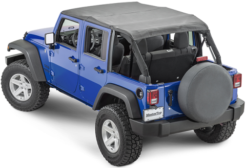 Bimini Top Plus 18-Present Jeep JLU Wrangler 4Dr Black Diamond MasterTop
