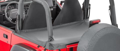 Jeep YJ Tonneau Cover For Hard Top W/Soft Top Hardware Removed 92-95 Wrangler YJ Black Diamond MasterTop