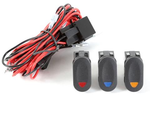 Light Installation Wiring Harness Kit 3 Lights Rugged Ridge