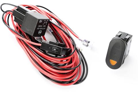 Light Installation Wiring Harness Kit 1 Light Amber Switch Rugged Ridge