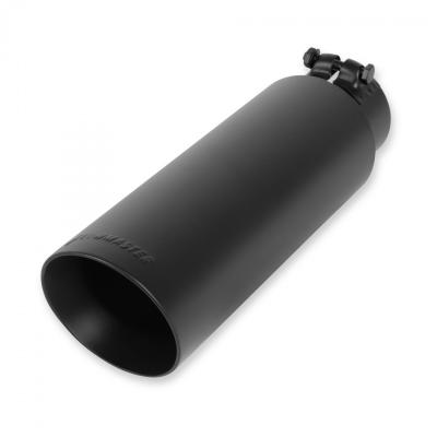 Exhaust Tip Exhaust Tip 4.00 Inch Black Angle Cut Fits 3 Inch Tubing, 13.00 Inch Long Clamp On Flowmaster