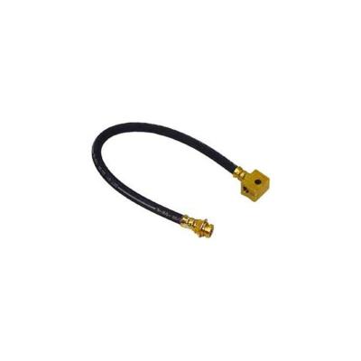 Brake Hose Rear 15 Inch Long Single Female Fitting One End/Female T Fitting Other End 1987-1989 Jeep Comanche MJ w/ 6 Foot Bed And OMIX