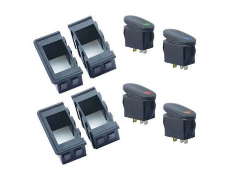 Switch Housing Kit 8 Piece Rocker Style Switches Rugged Ridge