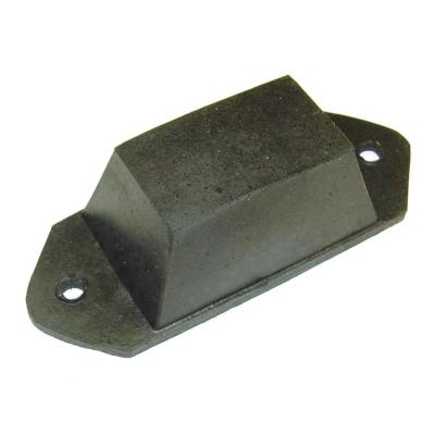 Axle Snubber 4 Hole From Center To Center Extends 1 3/8 Inch From Frame Metal Mounting Plate w/Molded Rubber Attached Black 1941-1945 MB/GPW 1946-1949 CJ2A 1949-1953 CJ3A 1950-1952 M38 1952-1957 M38A1 1946-1955 OMIX