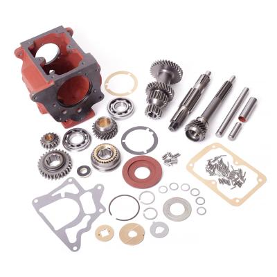Manual Transmission Overhaul Kit Includes Mainshaft/Input Shaft/First/Second Gear/2-3 Synchro ASM/Cluster Gear w/Shaft/Rev Idler Gear w/Shaft/Frt/Rr Bearing/Gasket 1941-1971 Willys / Jeep OMIX