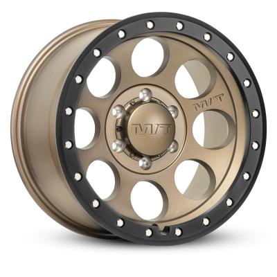 Classic PRO Wheel 17X9 5 x 8x6.5 Hub Bore 4.929 Satin Bronze W/Black Lip Zinc Bolts Mickey Thompson