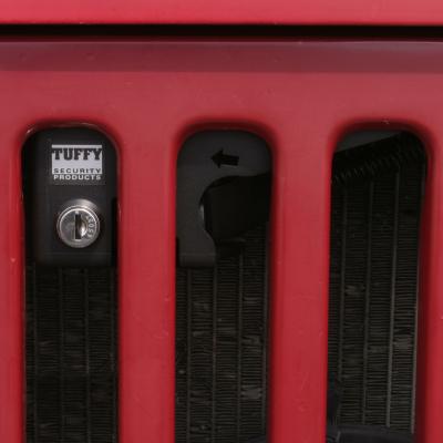 Hood Lock - 87-95 Wrangler YJ Black Tuffy Security Products