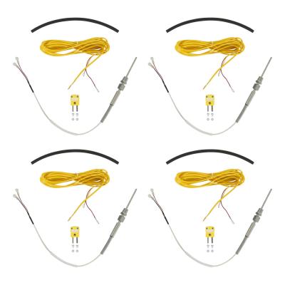 4 K-Type Closed Tip Thermocouple 1800В F (982.2В C) Max Temp Inconel Sheath 1/8 Inch NPT Compression Fitting AEM Electronics