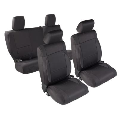 Neoprene Seat Cover Set Front/Rear Black 13-18 Jeep Wrangler JK 4  Door Smittybilt