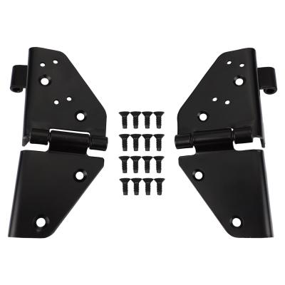 Black Windshield Hinge Kit for 76-86 Jeep CJ-7, CJ-8 & 87-95 YJ Wrangler, L & R Crown Automotive