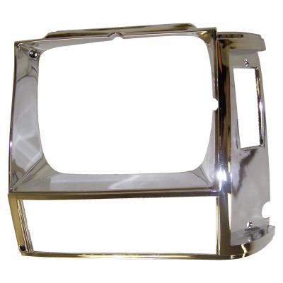 Left Chrome Headlight Bezel for 1984-1990 XJ Cherokee & 1986-1990 MJ Comanche Crown Automotive