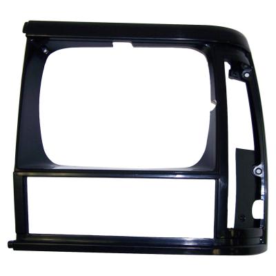 Left Headlight Bezel for 91-96 XJ Cherokee & 91-92 MJ Comanche, Flat Black Crown Automotive