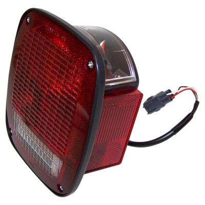 Left Tail Lamp for Jeep 1998-2006 TJ Wrangler, Has Square 4-Prong Connector Crown Automotive