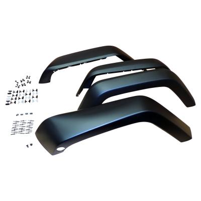 Smooth Paintable Fender Flare Kit for 07-18 Jeep JK Wrangler, 4 Flares, Hardware Crown Automotive