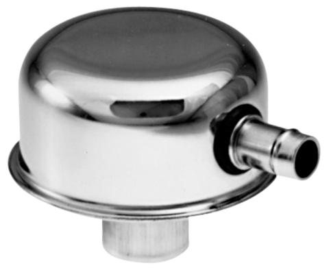 Engine Valve Cover Breather 3 Inch Diameter No Logo Push-In Style w/PCV Tube Chrome Proform
