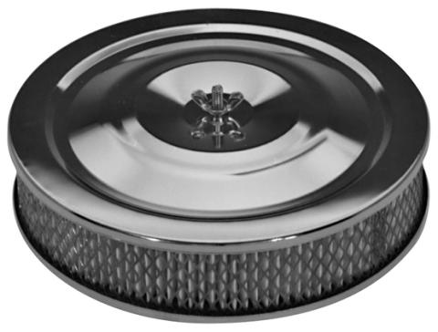 Air Cleaner Kit Chrome Full-Flo Style 9 Inch Diameter Element Included Proform