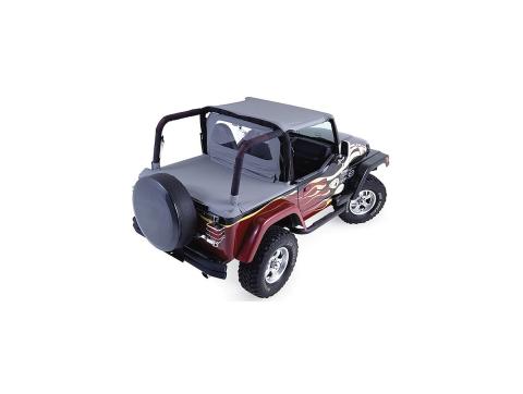 Tonneau Cover for 2007-2018 Jeep Wrangler JK Unlimited 4-Door, Black Diamond Rampage