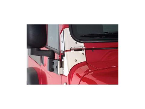 Windshield Hinges for 1978-1983 Jeep CJ5, 1978-1986 Jeep CJ7, 1987-1995 Jeep Wrangler YJ Pair, Black Rampage