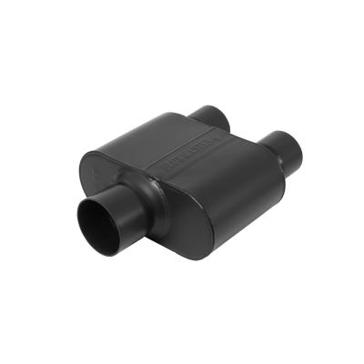 Super 10 Series Chambered Muffler Super 10 Series Stainless Steel 3.00 Center In 2.50 Dual Out Aggressive Sound Flowmaster