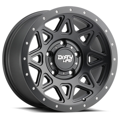 Dirty Life Race Wheels Theory 9305 Satin Black 20X9 6-139.7 0Mm 106Mm