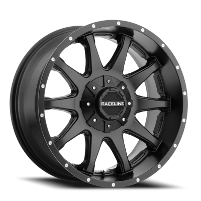 Aluminum Wheels 17x9 Shift 930B Satin Black -12 Offset 6 on 139.7 Bolt Pattern 106.1 Bore Raceline