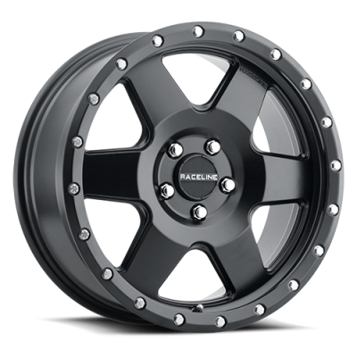 Aluminum Wheels 17x9 Boost 946B Satin Black 6 Spoke -12 Offset 5 on 127 Bolt Pattern 83.82 Bore Raceline