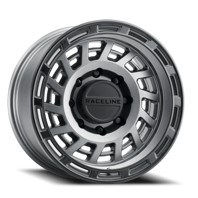 Aluminum Wheels 18x9 Halo 957GB Gunmetal Gray Black Ring -12 Offset 8 on 170 Bolt Pattern 130.81 Bore Raceline