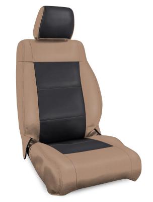 Front Seat Covers for 11-12 Jeep Wrangler JK 2 Door or 4 Door Pair Black and Tan PRP Seats