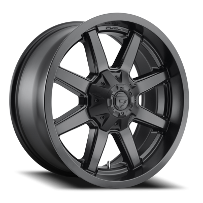 Aluminum Wheels 18X9 Maverick D436 8 On 165.1 Satin Black 125.1 Bore -12 Offset 8 Spoke Fuel Off Road Wheels