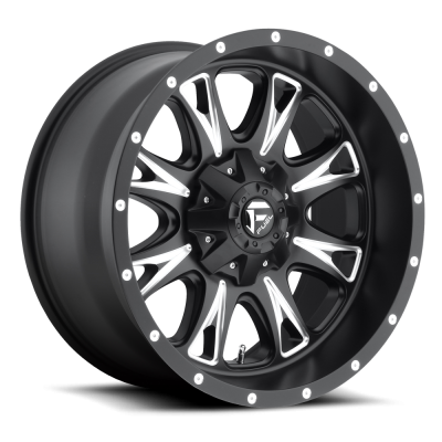 Aluminum Wheels 20X10 Throttle D513 6 On 135 Black Milled 106.4 Bore -12 Offset Fuel Off Road Wheels