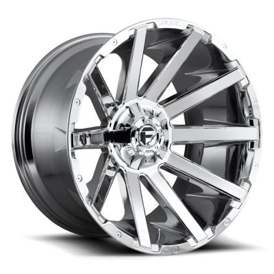 Aluminum Wheels 20X9 Contra D614 8 On 165.1 Chrome 125.2 Bore 1 Offset Multi Spoke Fuel Off Road Wheels