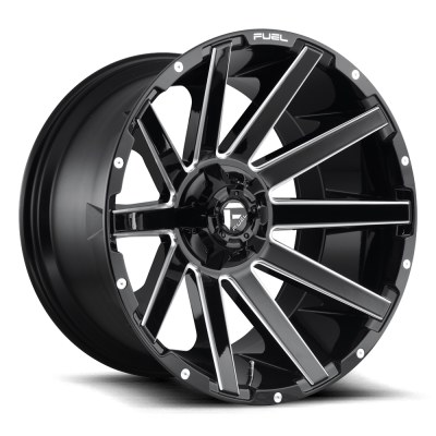 Aluminum Wheels 20X10 Contra D616 5 On 114.3/5 On 127 Matte Black/Milled 78.1 Bore -18 Offset Multi Spoke Fuel Off Road Wheels
