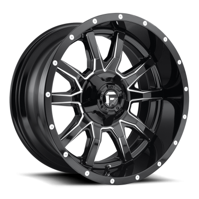 Aluminum Wheels 17X9 Vandal D627 5 On 114.3/5 On 127 Gloss Black/Milled 78.1 Bore -12 Offset Fuel Off Road Wheels
